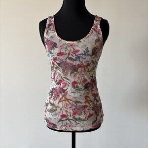 VTG Y2K New York Design Co Floral Babydoll Top Small Fairy Romantic Coquette